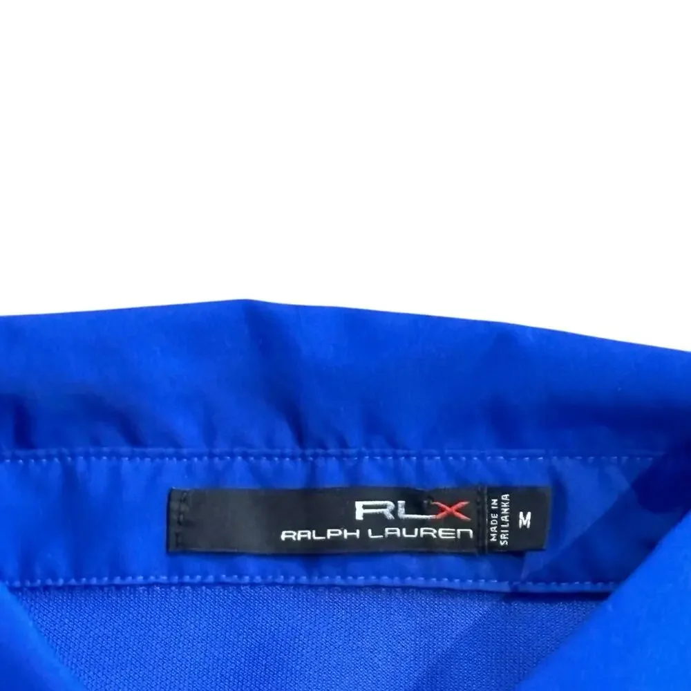 RLX Ralph Lauren Royal Blue Performance Polo Men's Medium Pocket CC Logo